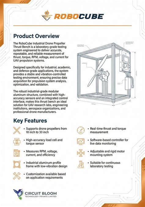 RoboCube 18-Inch Drone Thrust Test Bench | Up to 15 KG