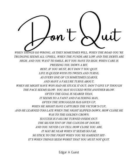 Free Printable Don't Quit Poem