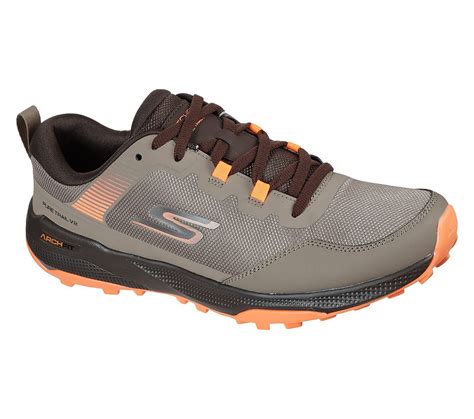 Skechers Brown/Orange Go Run Pure Trail 2 Valley Running Shoes For Men ...