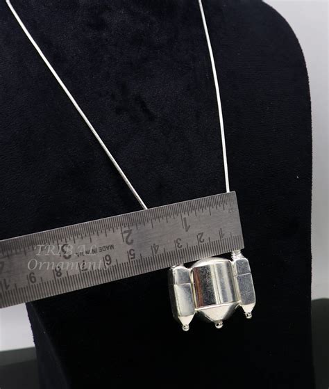 Sterling silver stylish vintage antique designer Idol shiva lingam box ...