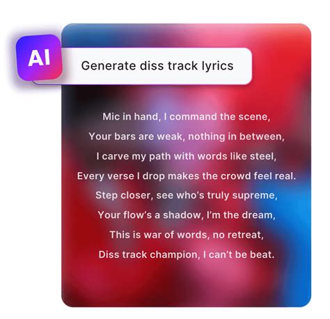 Free AI Diss Track Generator - Rap Battle Lyrics & Music | Clipfly