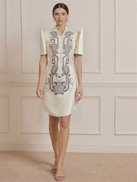 Amyenjoylife Modern Filipiniana Ladies' Elegant And Fashionable Long ...