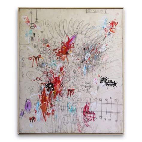 Karina Gentinetta - "Sonata in Blue" Oversized Acrylic, Oil Pastels ...