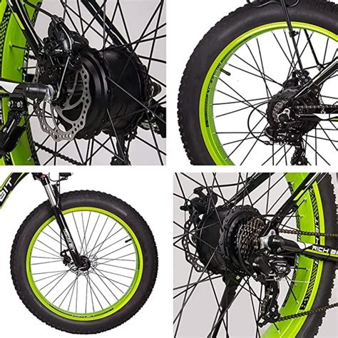 Buy RICH BIT Electric Bike Adult 48V 12.5Ah Removable Battery 26in E ...