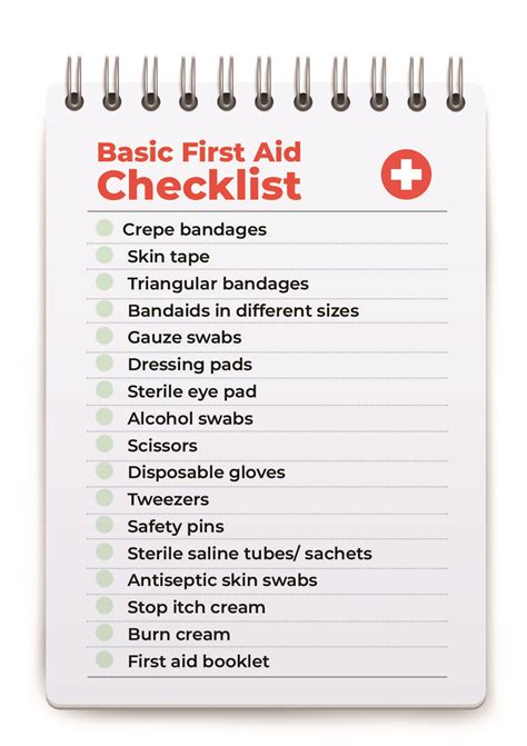 First Aid Checklist 的图像结果