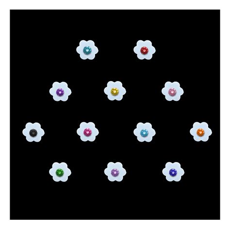 Comet Busters Cute White Baby Bindis Kids Face Decoration Stickers (6m