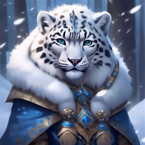 "Snow leopard Furry, wizard" — image created in Shedevrum