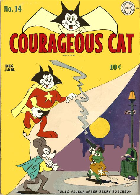 Courageous Cat And Minute Mouse Frog