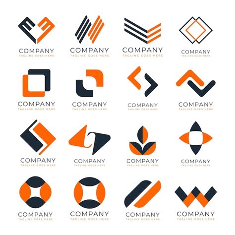 Free vector company logo set design ideas | Premium Vector