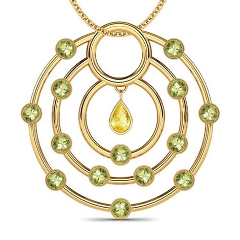 CaratLane 18K Yellow Gold Yellow Sapphire Pendant : Amazon.in: Fashion