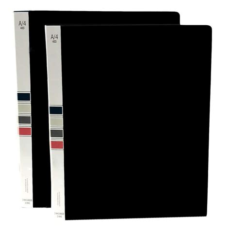 DishanKart 2D Ring Binder File A4 Size Plastic Black Pack of 2 : Amazon ...