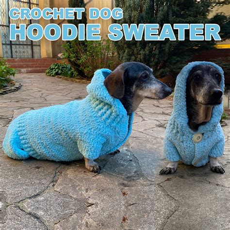 Hooded DOG SWEATER Pattern, Crochet Dog Hoodie PDF Instructions ...