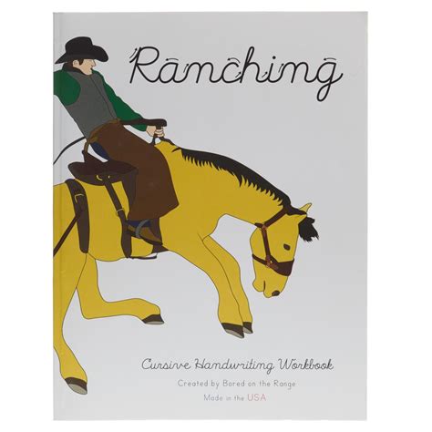 Bored On The Range Llc Ranch Raised Rodeo Cursive Handwriting Workbook