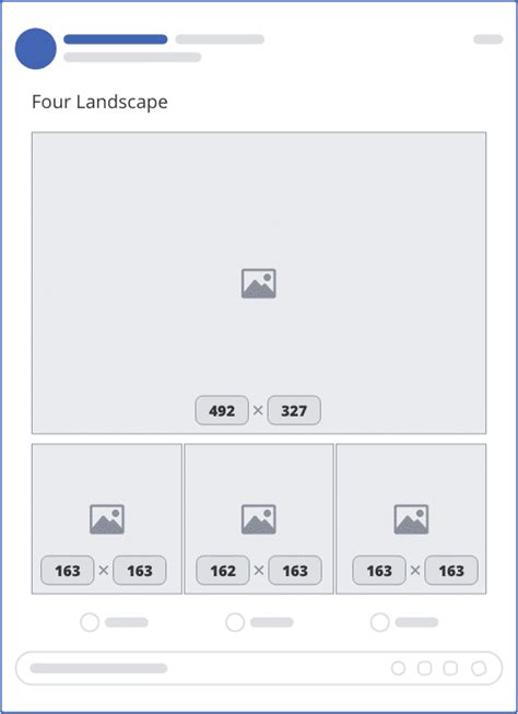 facebook four landscape upload mockup | Facebook image sizes, Facebook ...