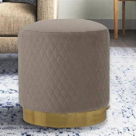 Royaloak Round Ottoman Poufs | Royal Blue Velvet Fabric | Stylish Round ...