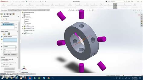 Simulate Explosion SolidWorks 的图像结果