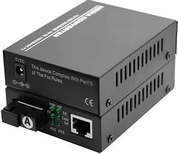 Hanutech Fast Ethernet to Fiber Media Converter 10/100/1000Mbps RJ45 ...