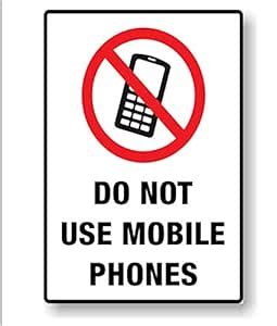 Kamaku Frames Dont use Mobile Phone Poster for Office in Matte Sheet ...