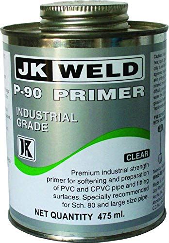 JK WELD Primer P-90 Solvent Cement (475ml tin) : Amazon.in: Industrial ...