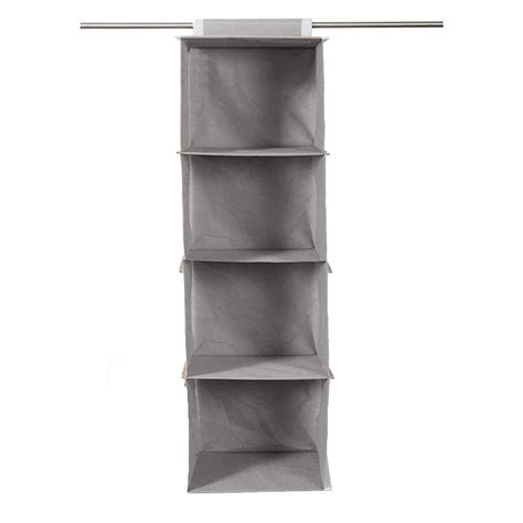 obliss 4 Shelf Closet Hanging Compartment Organizer, 4 Tier Almirah ...