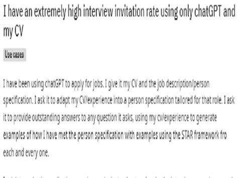 Reddit User Asks ChatGPT To Make Him An ‘Outstanding CV'