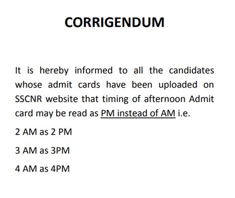 Click Here to Download SSC Corrigendum Notice for MTS 2016 PDF