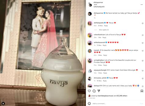 Rahul Vaidya, Disha Parmar name their daughter "Navya"