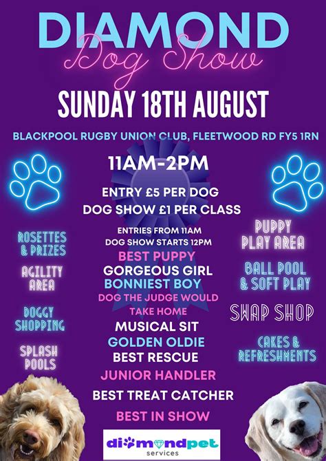 Diamond Dog Show, Blackpool RUFC, 18 August 2024 | AllEvents