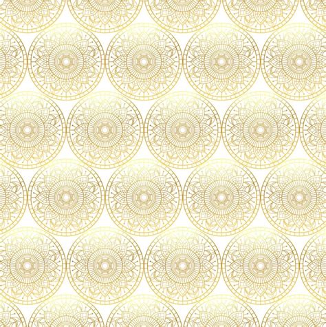 Pattern of golden mandalas | Free Vector
