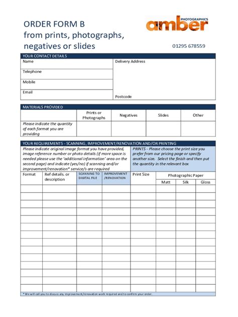 Fillable Online ORDER FORM B-2.doc Fax Email Print - pdfFiller