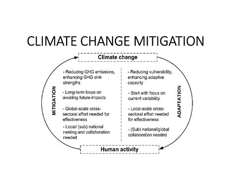 MITIGATION AND ADAPTATION : CLIMATE CHANGE - CLIMATE CHANGE MITIGATION ...