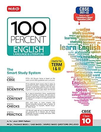 MTG 100 Percent English Language & Literature Class-10, CBSE Based Book ...