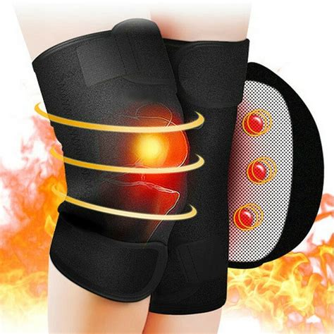Self Heating Magnetic Knee Brace Support Pad Therapy Thermal Arthritis ...