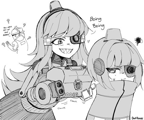mimi-sentry and mini-sentry-chan (original and 1 more) drawn by ...