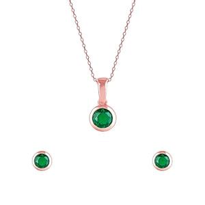 Buy GIVA 925 Silver Rose Gold Emerald Green Set |Gifts for Women ...
