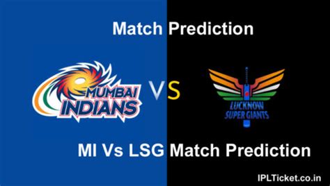 IPL 2026 : MI vs LSG Match Prediction, Playing11 Fantasy Tips, Match ...