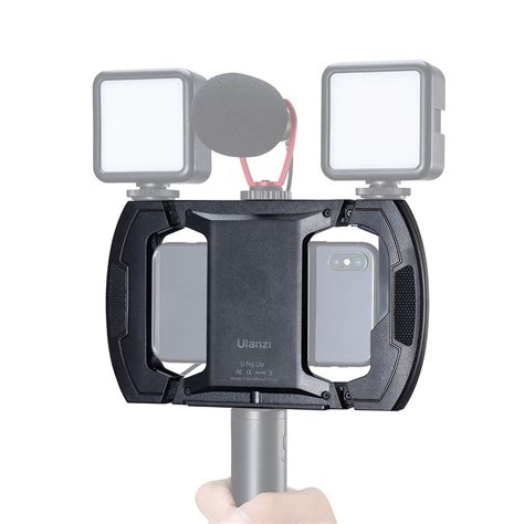 Ulanzi U-Rig Lite Video Vlog Phone Rig Cage with Triple Cold Shoe– UNIQKART