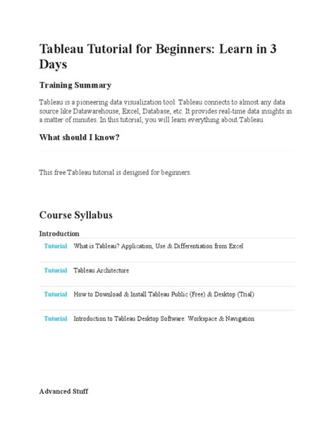 Tableau Beginner Tutorial 的图像结果