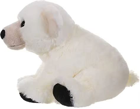 CuddleNest Plush Polar Bear Soft Toy | White Stuffed Animal with Black ...