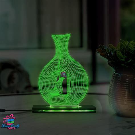 3d Acrylic Multi-Colored LED Lamp - love craft gift