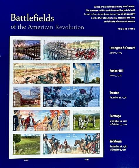 American Revolution Battlefield Stamps
