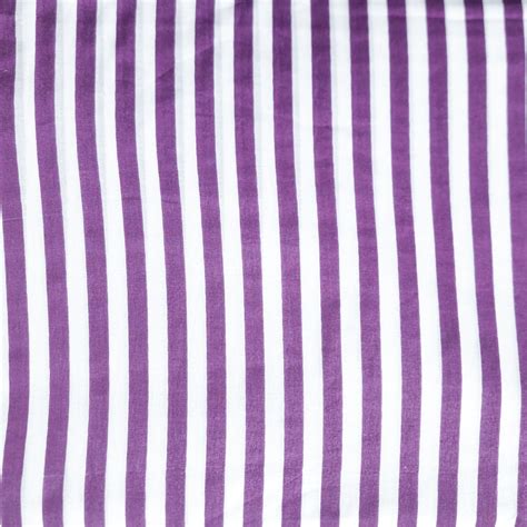 Pure Cotton White With Purple Fat Stripes Screen Print Fabric – Sanskruti