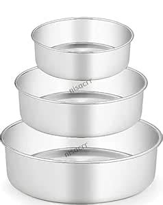 Aluminium Cake Mould, Round Cake Making Set for Microwave Oven Bowl ...
