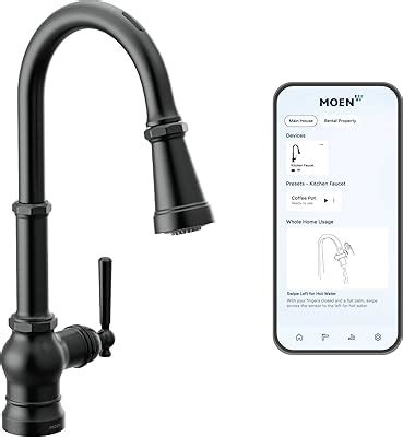 Moen Paterson Matte Black Smart Faucet Touchless India | Ubuy