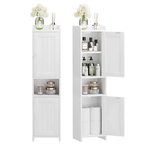 GLANZALANT Bathroom Cabinet with 2 Doors, Small Freestanding Storage ...