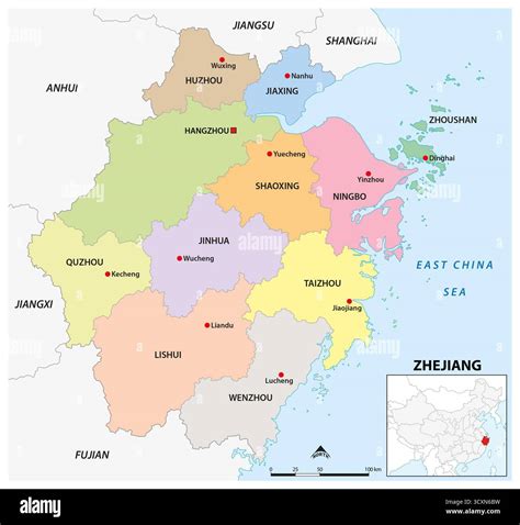 Map Of Zhejiang China