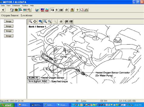 Image result for 1998 Lexus GS 300 Location of O2 Sensor