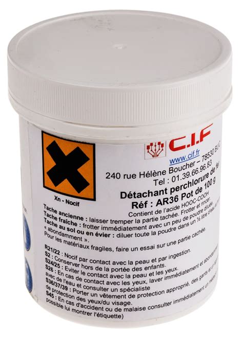 AR36 CIF | AR36, Ferric Chloride Ferric chloride stain remover for ...