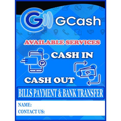 GCASH Cash In And Cash Out Tarpaulin (Cod Available!) 8x12, 60% OFF