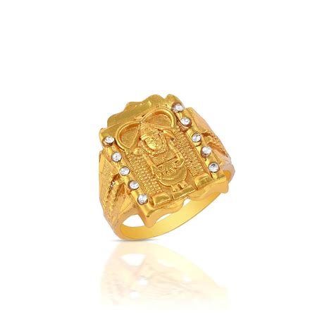 Memoir Brass Goldplated CZ BajrangBali Hanuman Fingerring Fashion Men ...